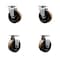 Service Caster 4'' High Temp Phenolic Caster Set with Bronze Bearings 2 Swivel 2 Rigid, 4PK SCC-20S420-PHBZHT-2-R-2 - alternate 1